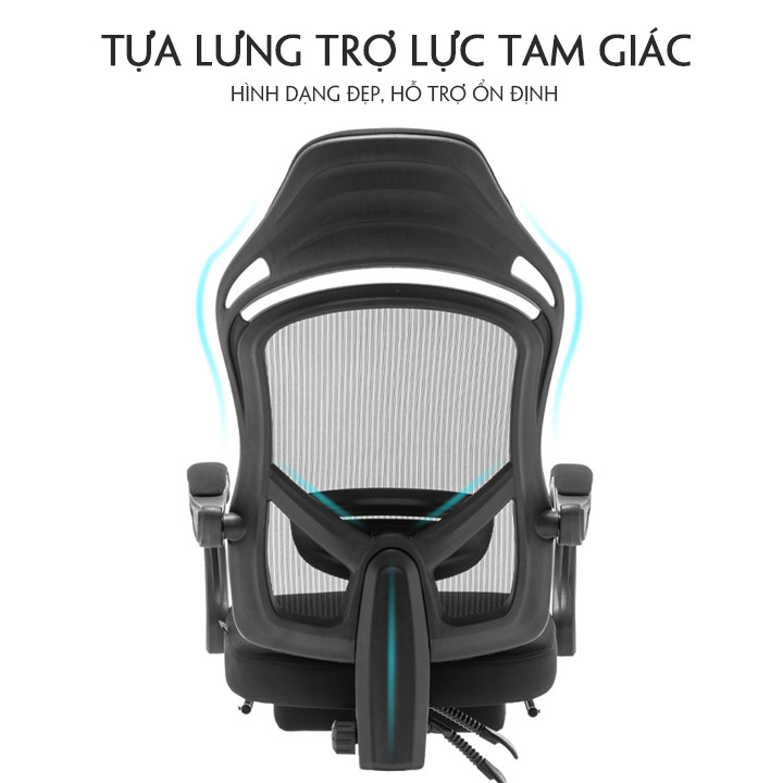 Ghế văn phòng làm việc xoay 360 độ - Ghế xoay làm việc lưng lưới thoáng mát - Ghế văn phòng xoay ngả lưng thư giãn - Giao hàng màu sắc ngẫu nhiên