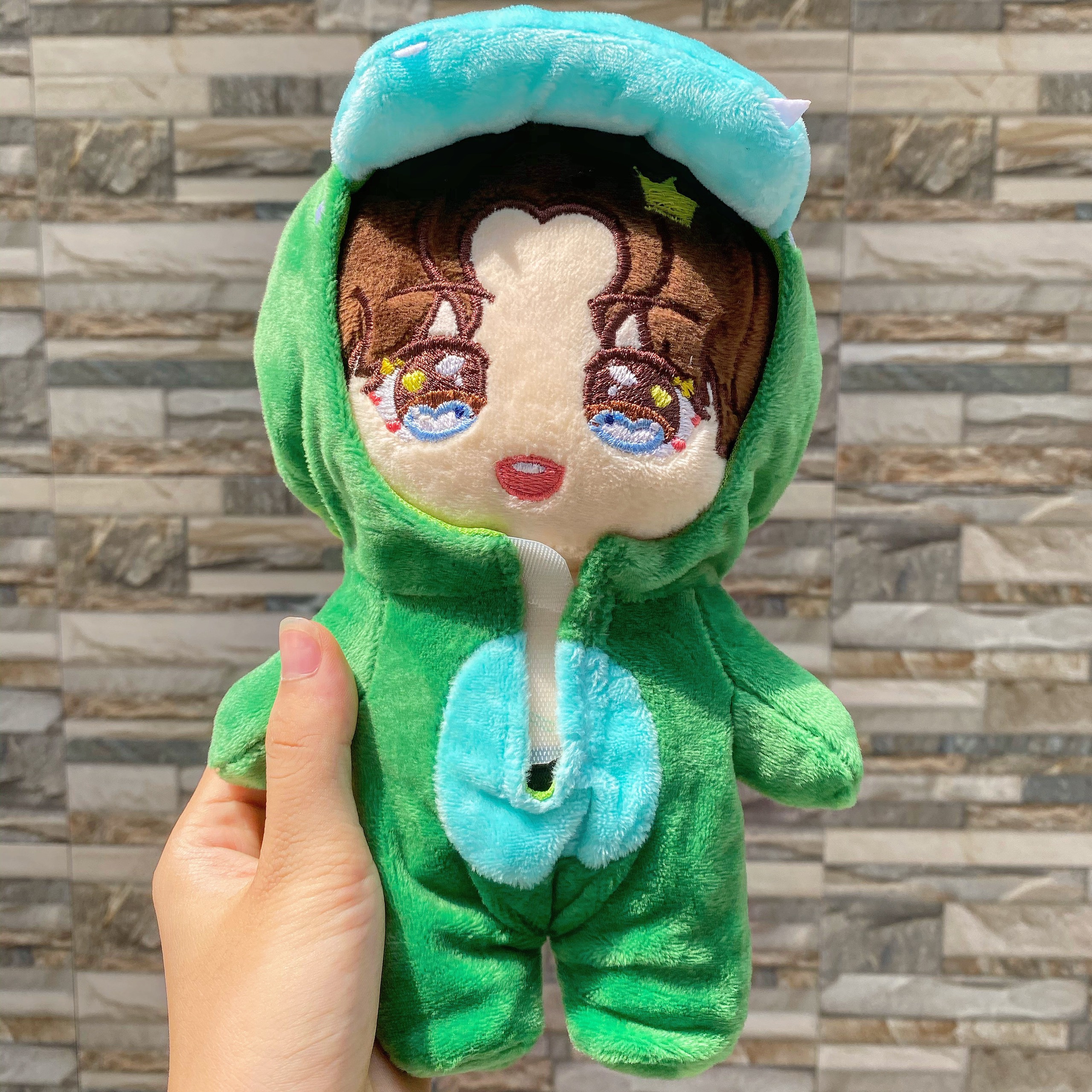 Outfit quần áo cho doll mẫu khủng long xanh dễ thương xinh xắn