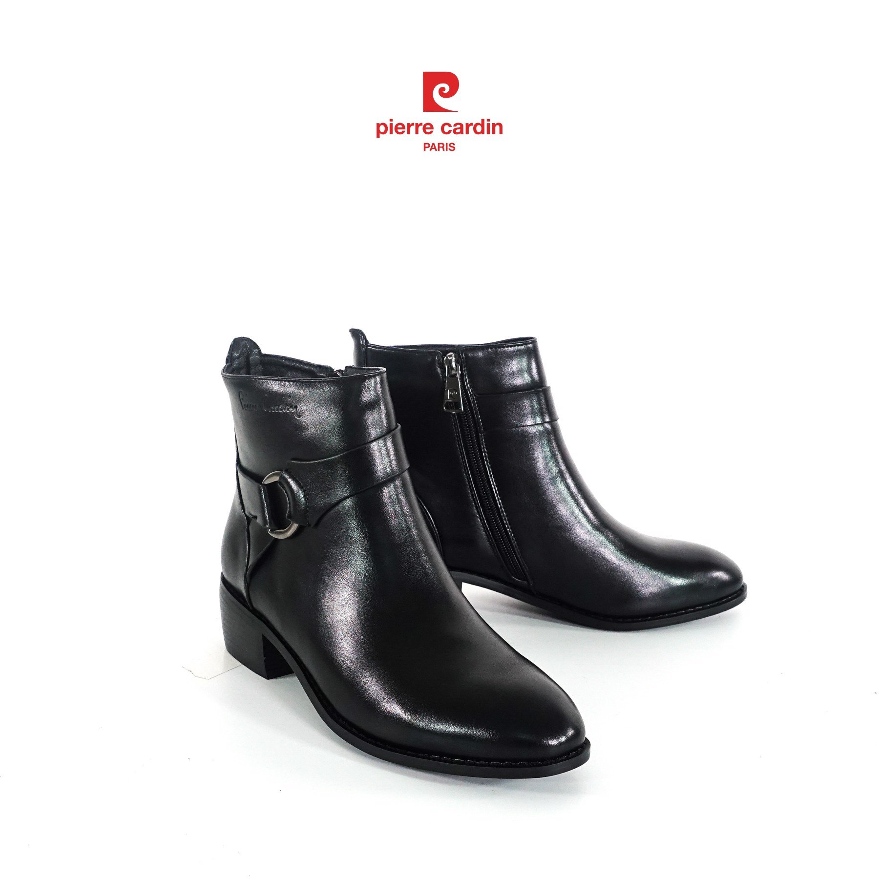 Giày boots nữ Pierre Cardin, đế cao 5cm, chất liệu da cao cấp - PCWFWS 212