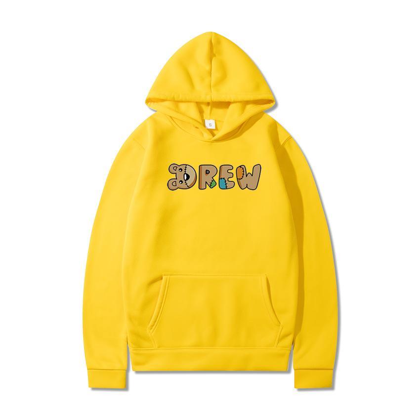 Áo Hoodie nỉ họa tiết DREW ngộ nghĩnh áo thu đông chui đầu Nam Nữ