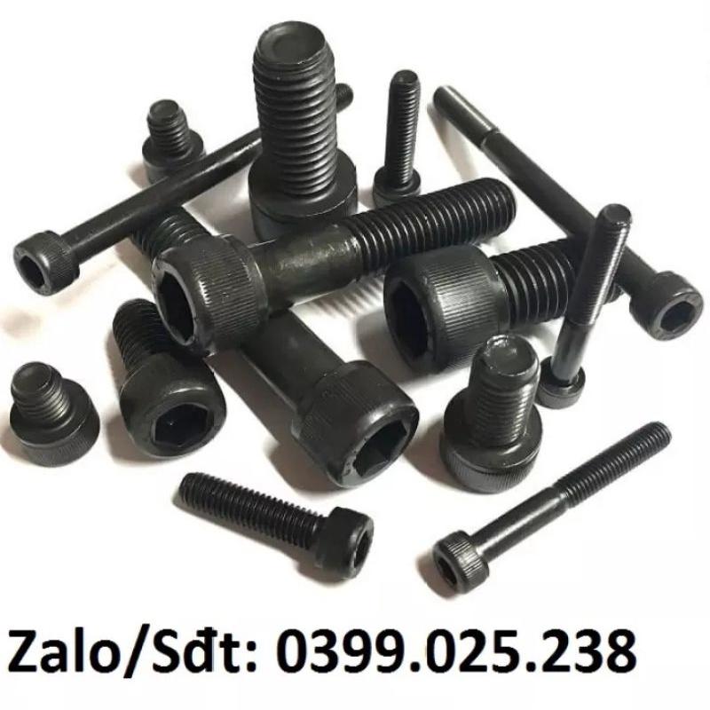 Combo 10 con bulong M3 M4 M5 lục giác chìm đầu trụ thép đen công nghiệp