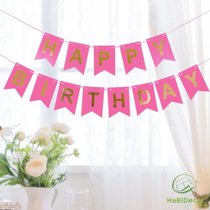 Dây Chữ Happy Birthday Trang Trí Sinh Nhật Cho Bé Trai, Bé Gái Tại Nhà Siêu Đẹp PK01