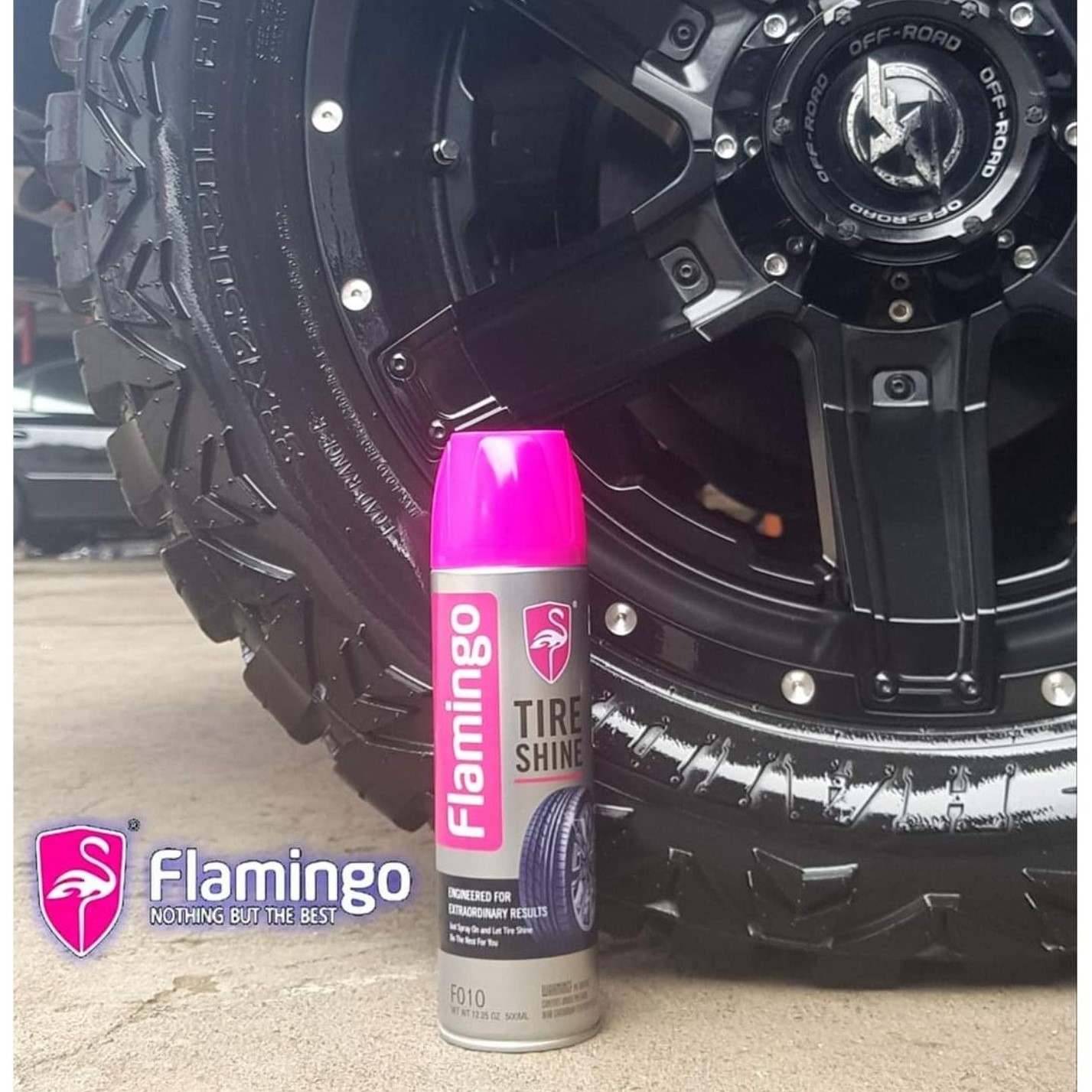 Bình Xịt Dưỡng Bóng Lốp Ô Tô Flamingo