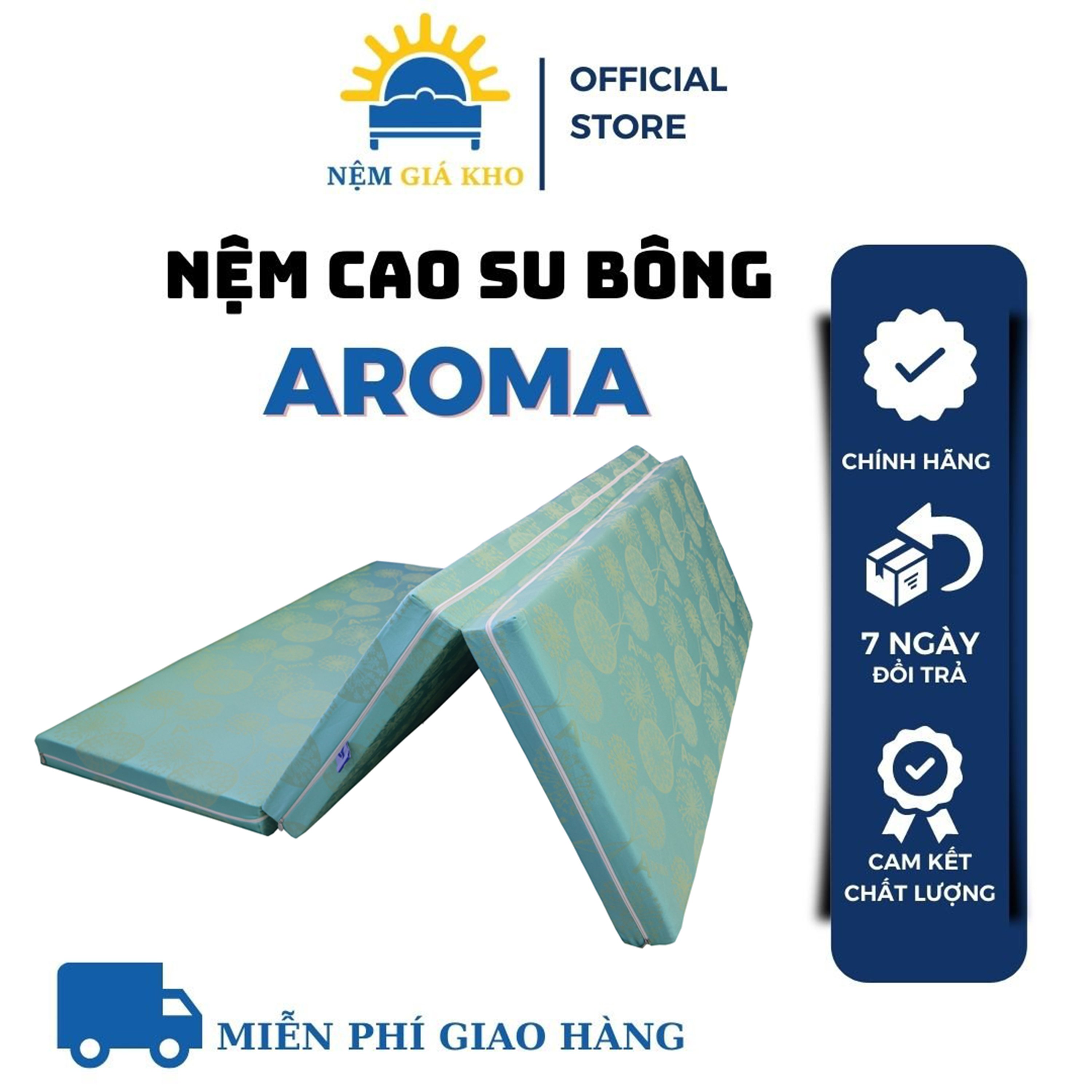 Đệm Cao Su Bông Aroma Êm Ái Vừa Đủ Giúp Cải Thiện Giấc Ngủ Sâu Và Ngon Hơn