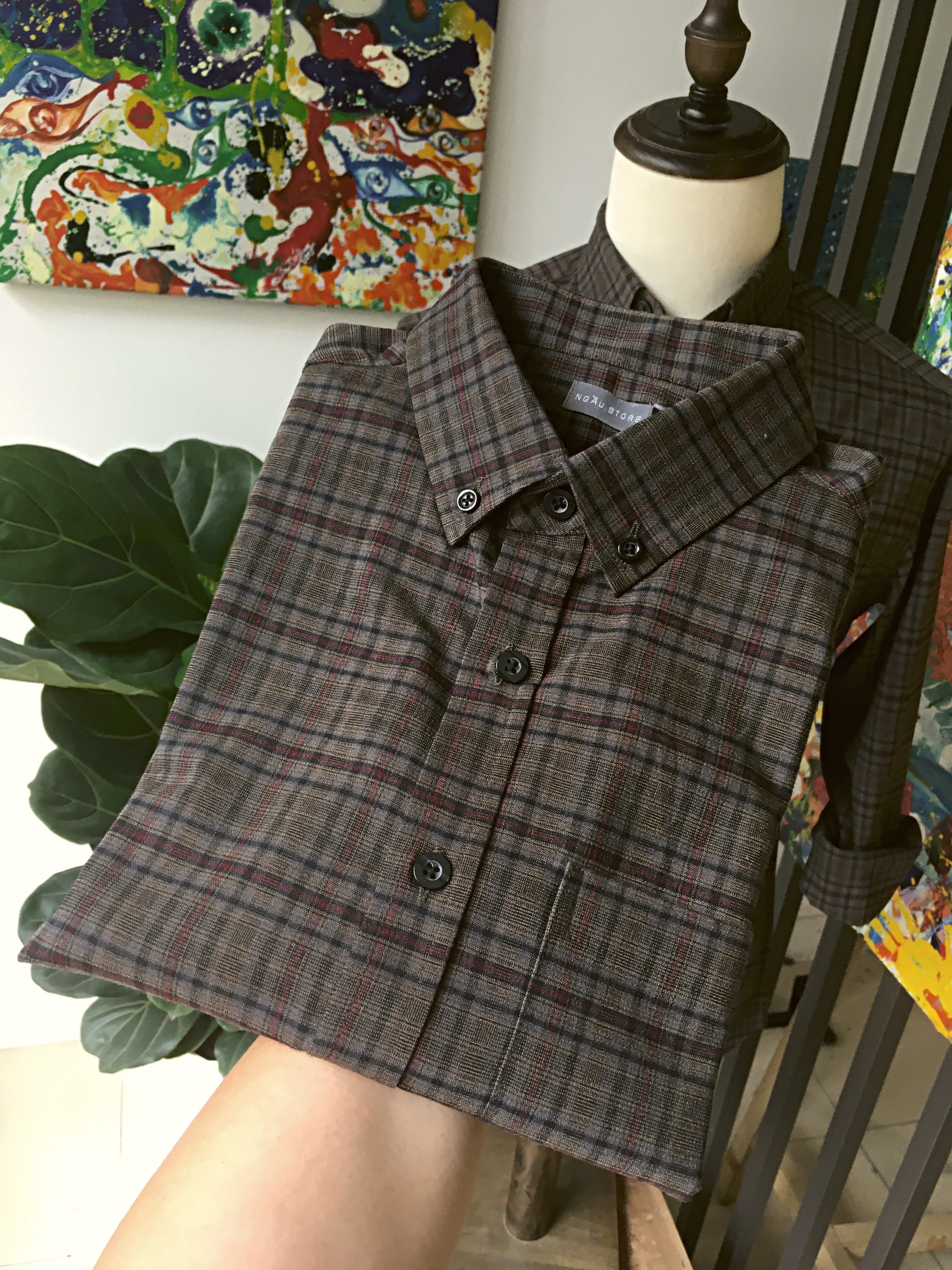 Áo sơ mi Nam dài tay, Flannel shirt Ngầu Store chất liệu cotton, co giãn nhẹ, thoáng, nam tính, trẻ trung