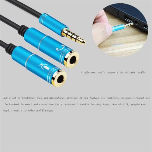 Jack chia hoặc gộp 1 cổng âm thanh 3.5mm thành 2 cổng 3.5mm cho MIC và PHONE