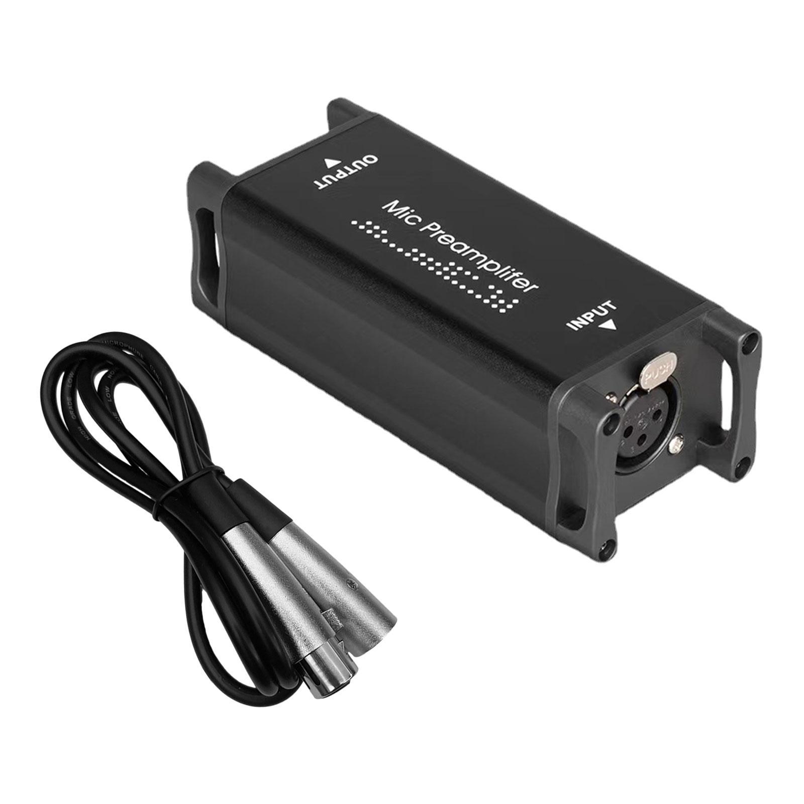 Dynamic Microphone Amplifier Microphone Preamplifier Mic Booster Preamplifier Accessory Microphone Preamp for Studio Podcasts