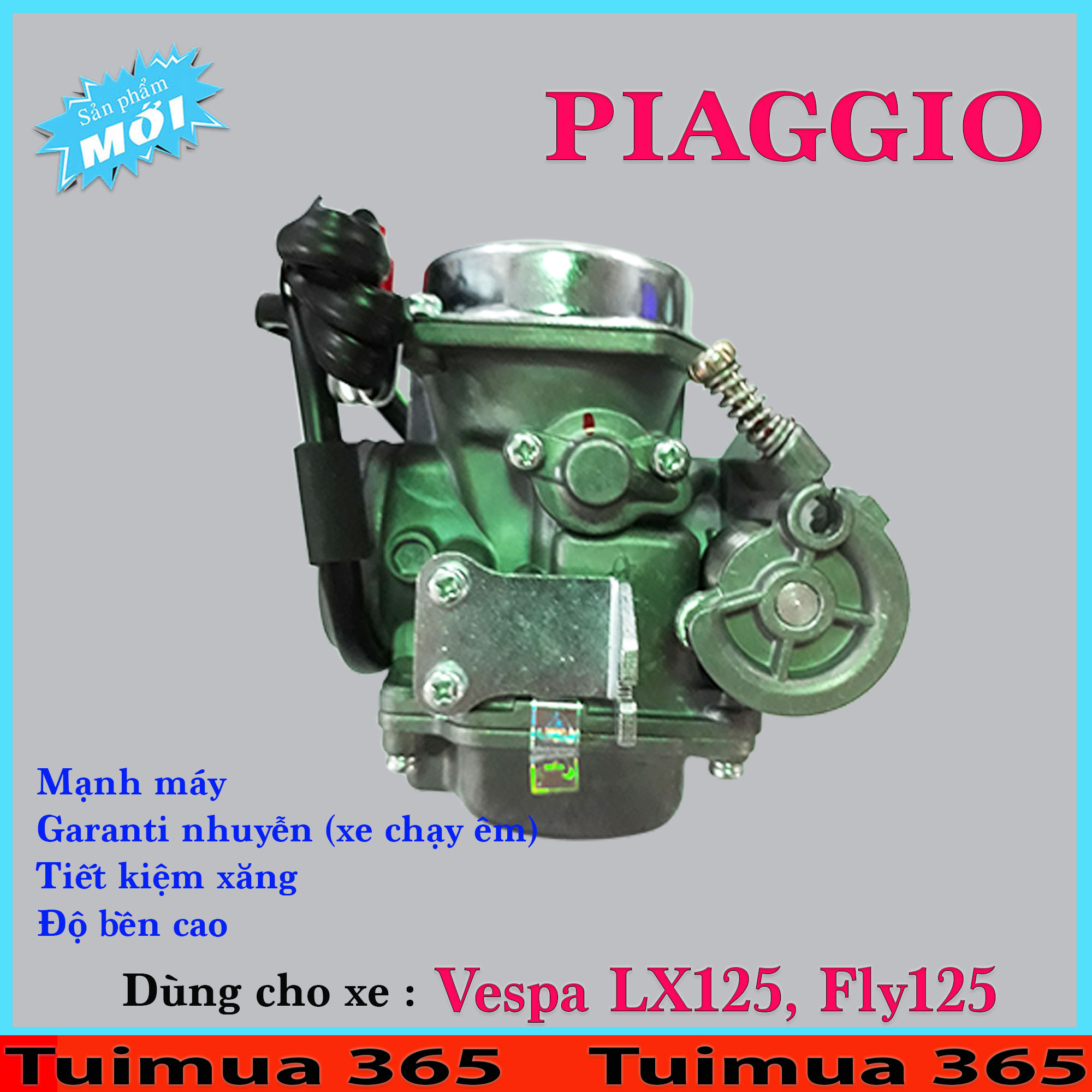 Bình Xăng Con (Bộ Chế Hòa Khí ) dành cho Vespa LX125, Fly125