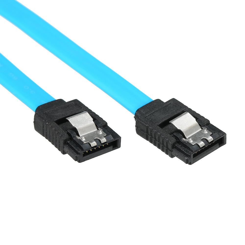 SATA III Cable with Locking Latch for HDD SSD 6 Gbps Blue