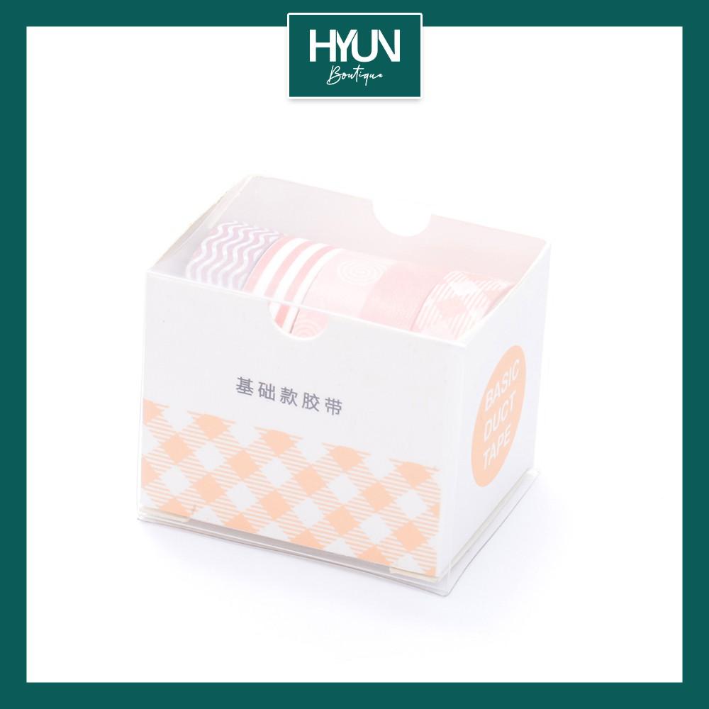 Set 5 cuộn Washi tape pastel dễ thương