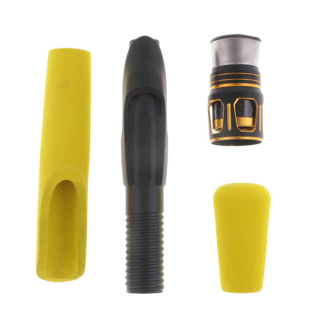 EVA Handle Split Grip Spinning Fishing Reel Seat for Rod Building DIY Yellow