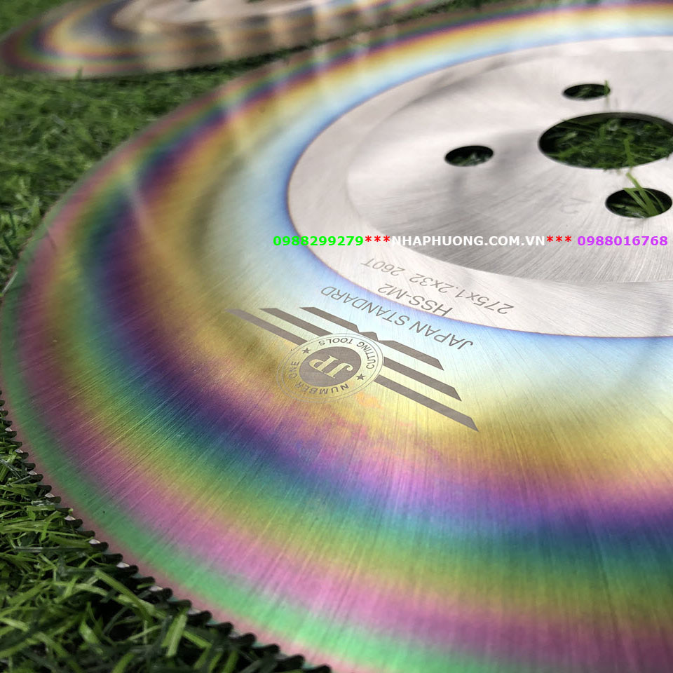 Đĩa Cắt Inox Cầu Vồng 275*1.6 Máy Tua Chậm