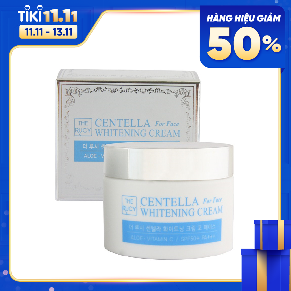 Kem Dưỡng Trắng Da Mặt The Rucy Centella Whitening Cream For Face SPF50+ PA+++ (50ml)