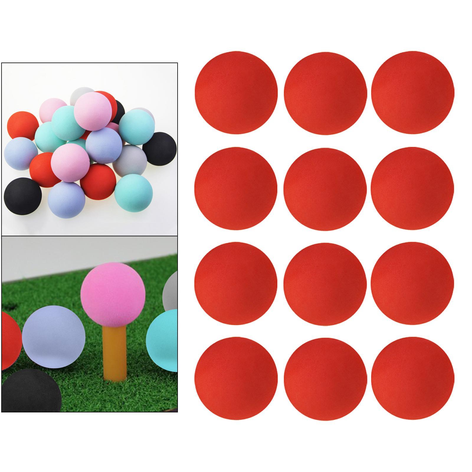 12x EVA Foam Golf Swing Exercises Practice Training Balls Red