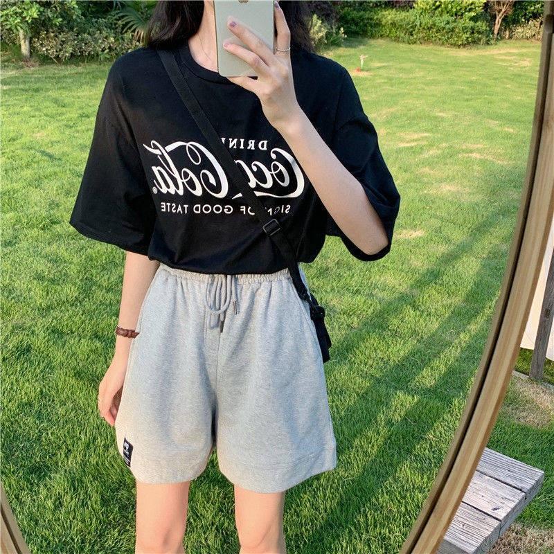 Quần Đùi Unisex Dáng Hàn Mùa Hè Siêu Mát  Quần Short Ống Rộng Cực Dễ Mix Đồ 2 Màu