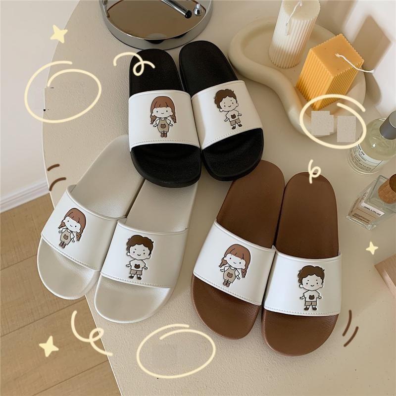 Dép dôi ullzang hình cặp đôi siêu cute