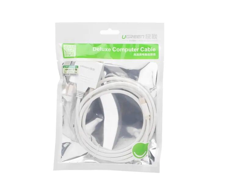 Ugreen UG10425MD102TK 3M Màu Trắng Cáp chuyển đổi Mini DP sang DVI 24 + 1 hỗ trợ phân giải 1080P - HÀNG CHÍNH HÃNG