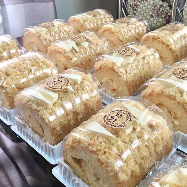 Hộp H22 Đựng Bánh Bông Lan Cuộn Ngắn Lớn Size 14cm
