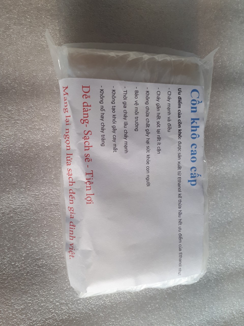 4 Bọc Cồn khô sài cho bếp cồn loại 1