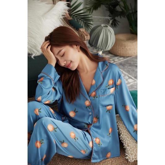 Bộ Lụa Mặc Nhà ️Đồ Ngủ Pijama Lụa Cao Cấp Siêu Mát Mềm Mịn - ELSA