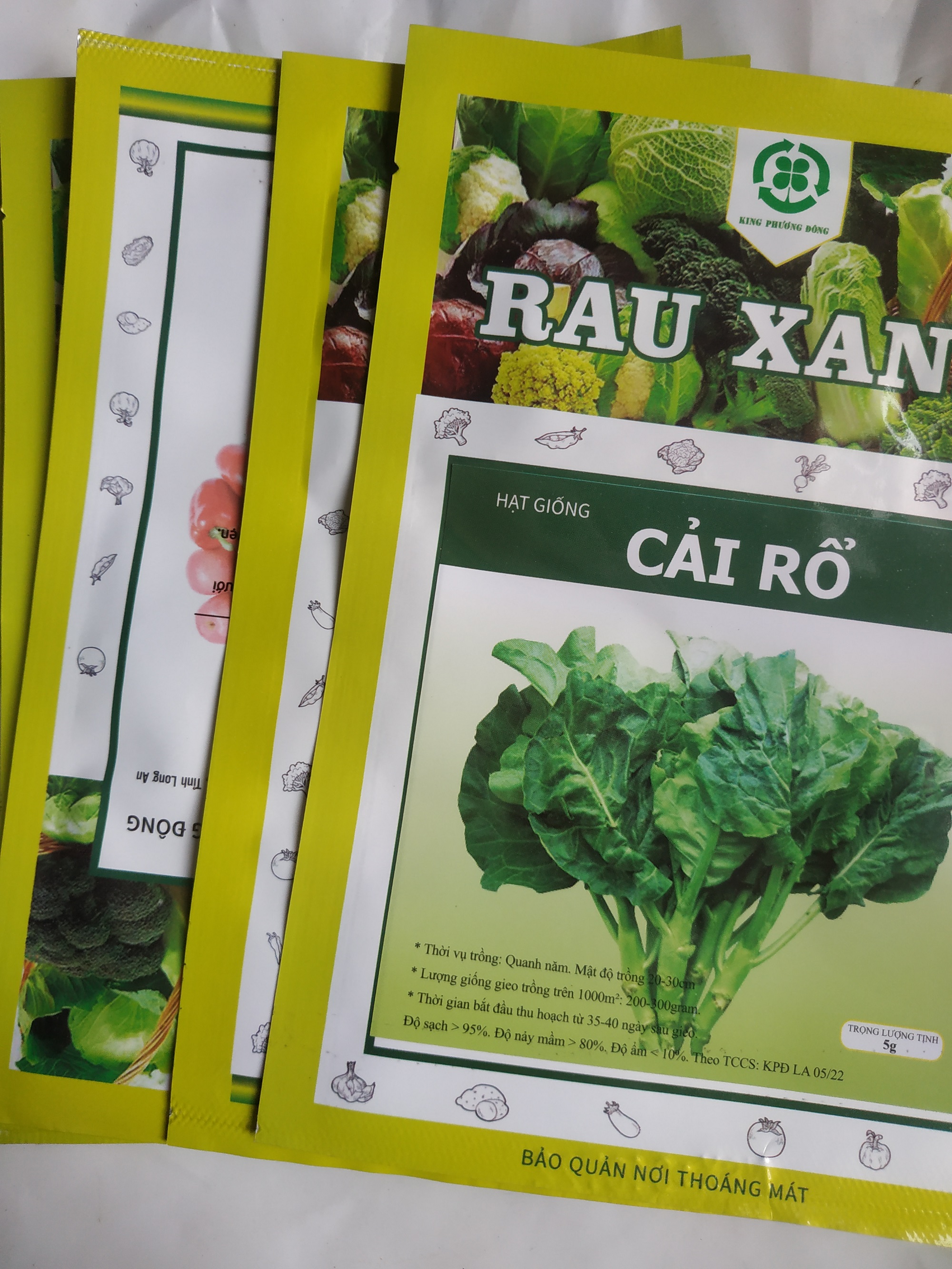 Combo 10 gói Hạt giống CẢI RỔ - gói 5 gram
