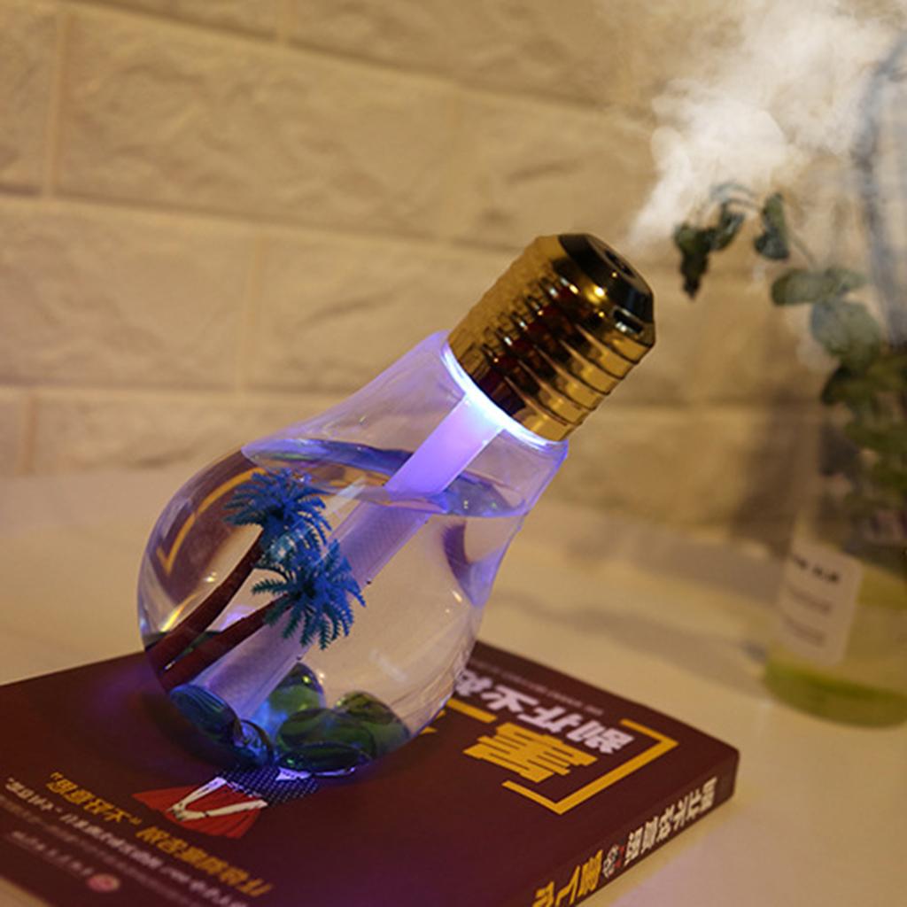 LED Lamp Bulb Ultrasonic Humidifier Mist Aroma Essential Oil Diffuser Car