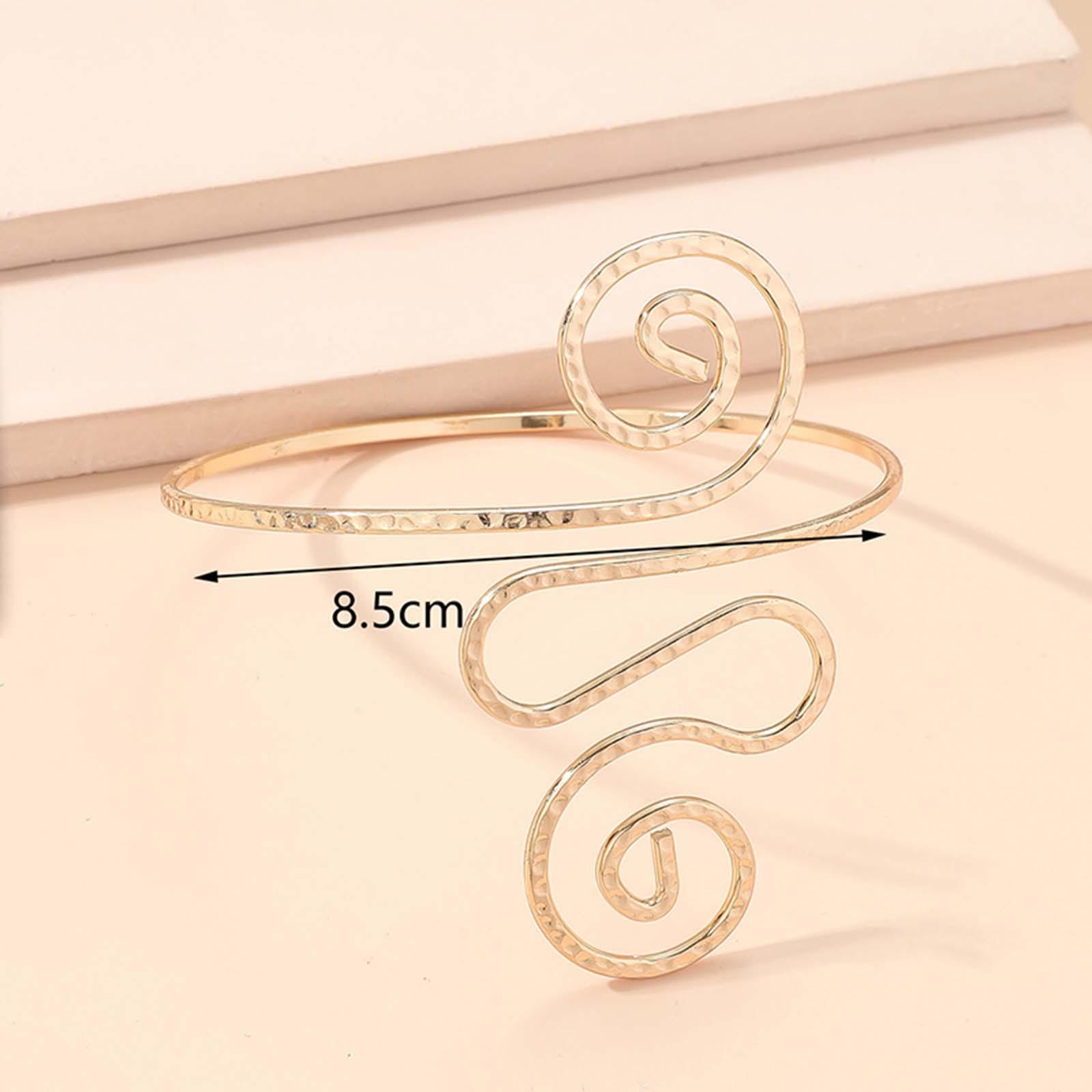 Roman Greek Leaf Feather Tassels Arm Bracelet Women Girls metal Open Upper Arm Bangle Adjustable Armlet Armband
