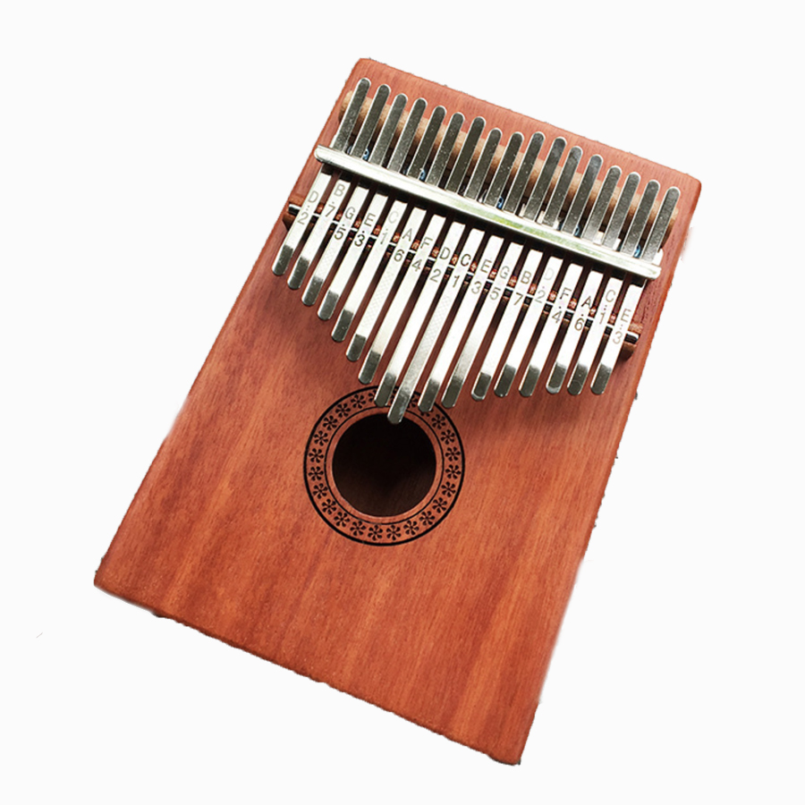 Đàn Kalimba 17 Phím Gỗ Mahogany Stiller Tròn Bông Kèm Kèn Kazoo