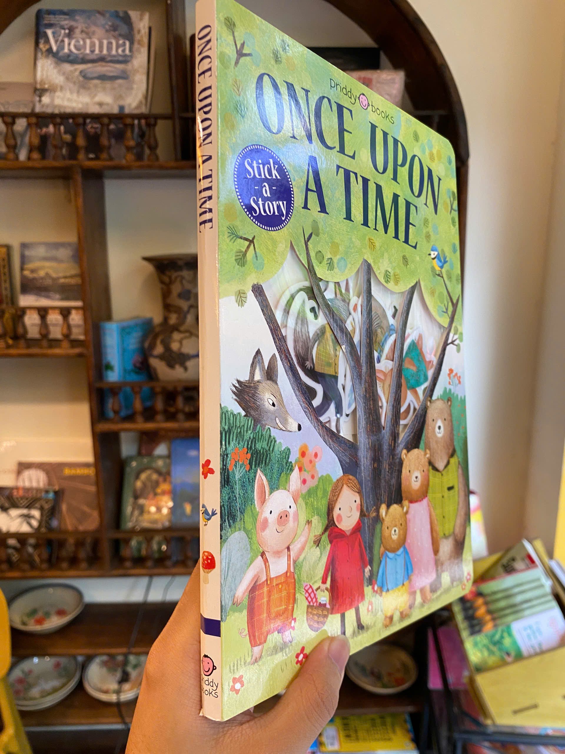 Sách - Once Upon A Time - Stick a Story (Priddy Books) | Children English Book / Ngoại văn Thiếu nhi