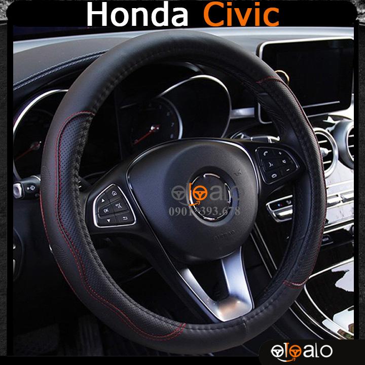 Bọc vô lăng volang xe Honda Civic da PU cao cấp BVLDCD - OTOALO