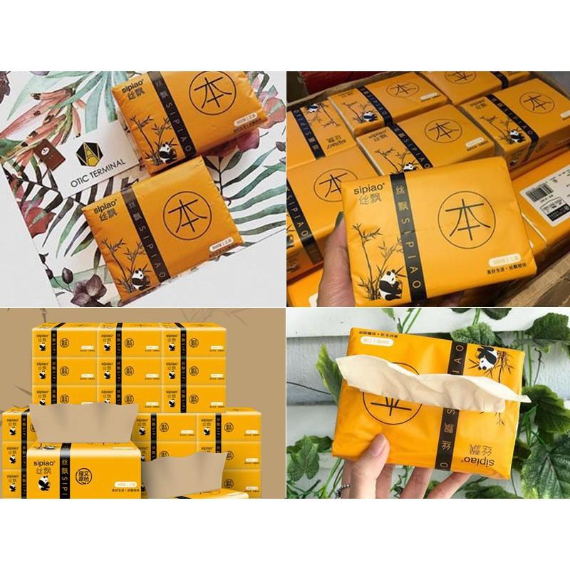 Giấy Ăn Gấu Trúc Sipao LOẠI 300 tờ/gói - Không chất tẩy trắng
