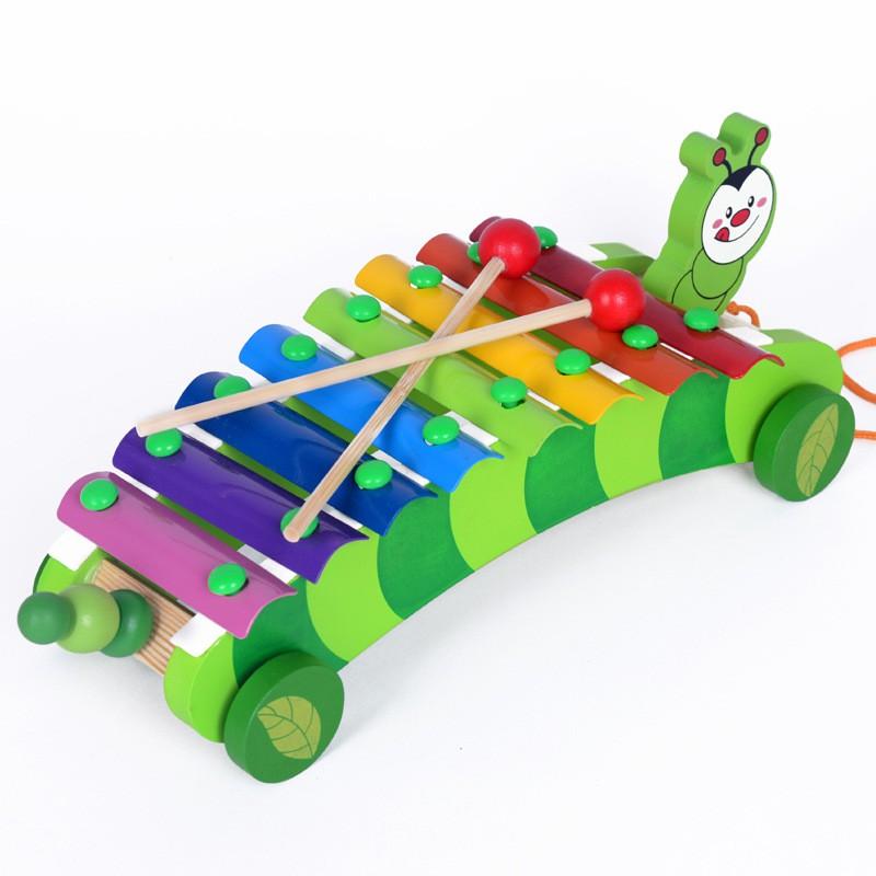 Đồ chơi gỗ - Đàn Xylophone hình xe cún kéo
