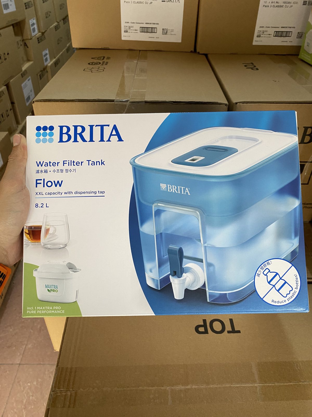 Bình lọc nước BRITA Flow 8.2L (có sẵn 1 lõi lọc Maxtra Pro 150L)