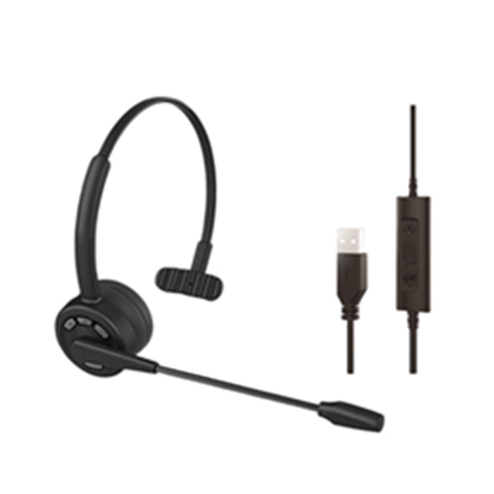Bluetooth Headset Handsfree Calling Charging Pro Headphones for Home Office USB
