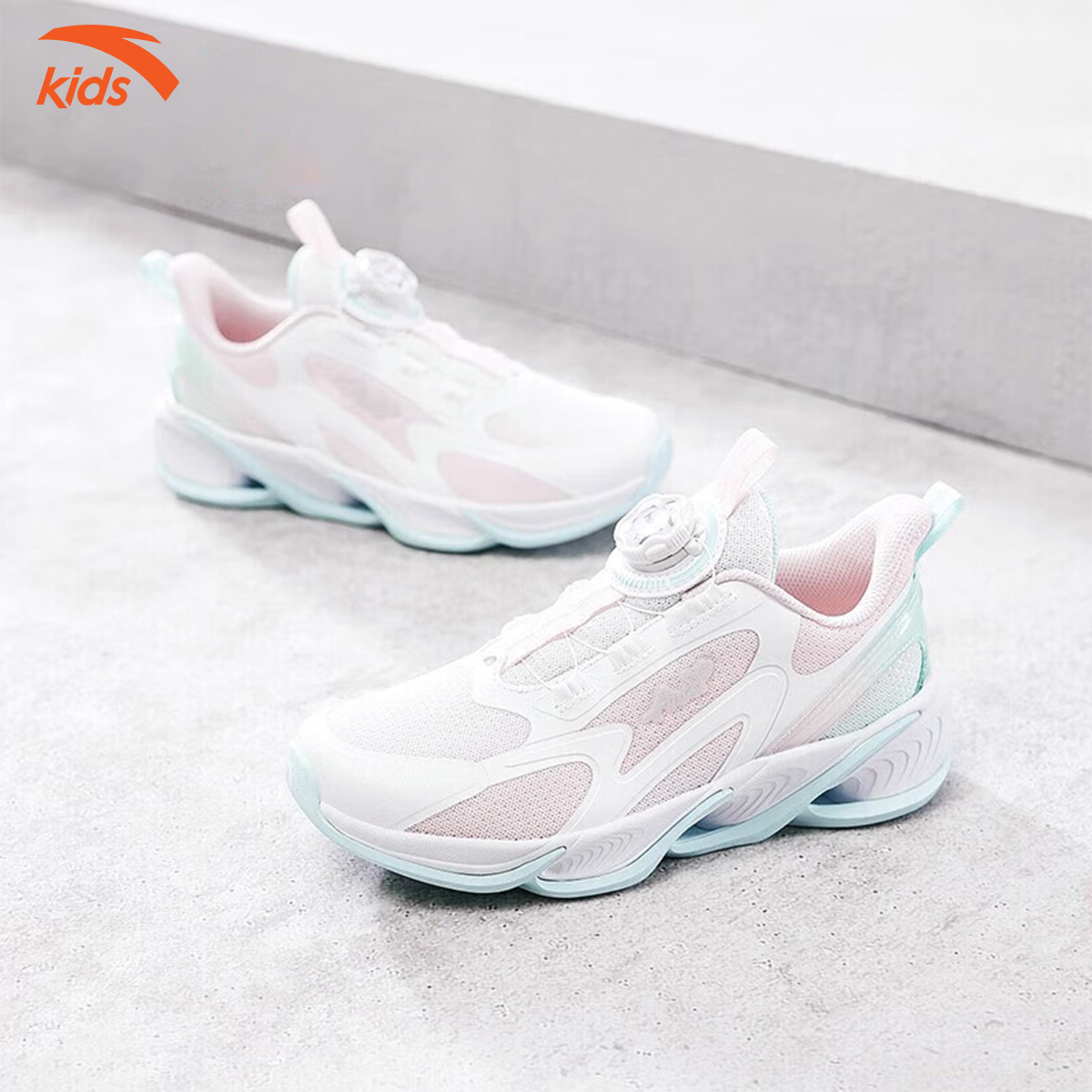Giày thời trang thể thao bé gái Anta Kids, dòng chạy, kết hợp vải lưới thoáng khí 322315511