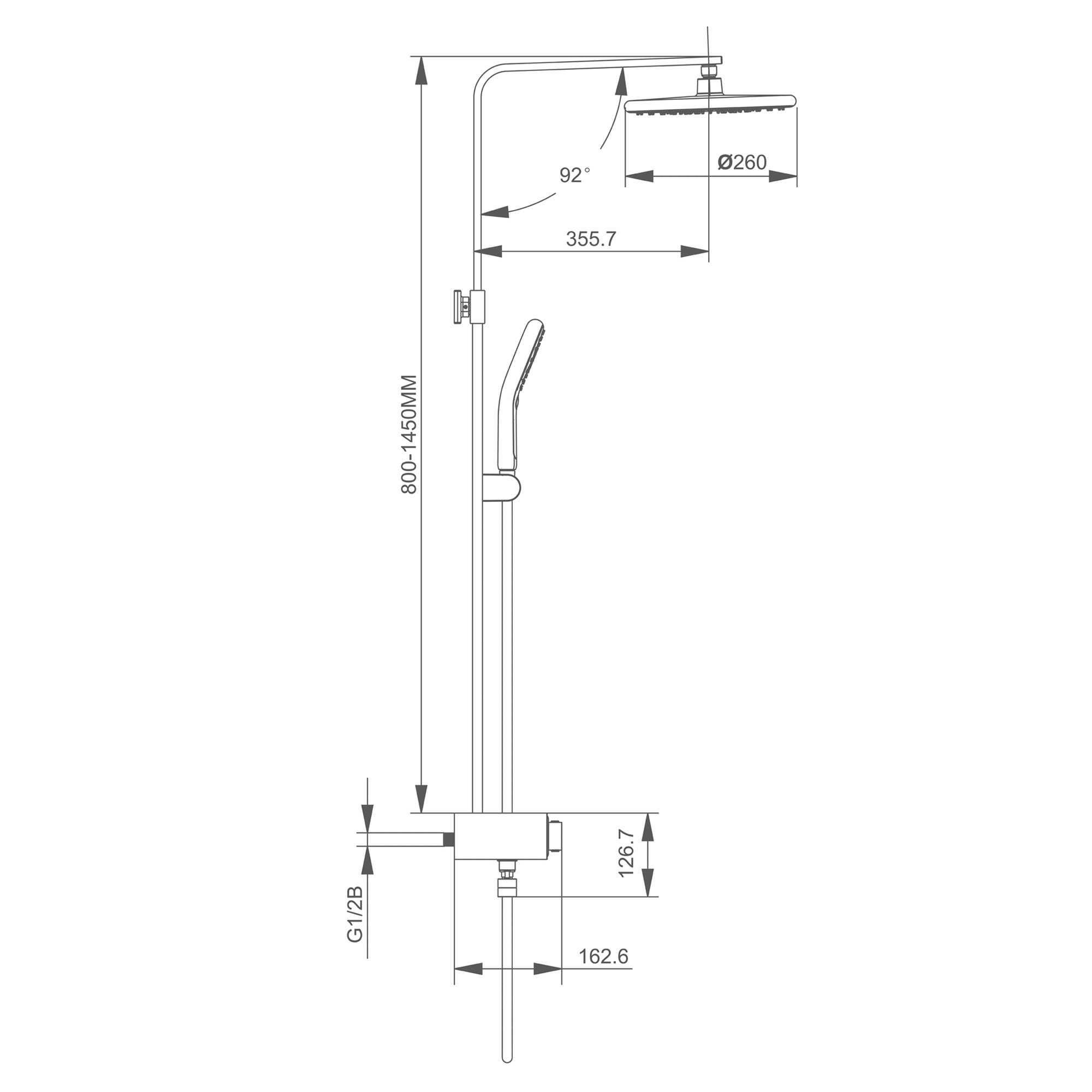 SEN TẮM CÂY NGA CAO CẤP HIỂN THỊ NHIỆT ĐỘ GAPPO G2495-2