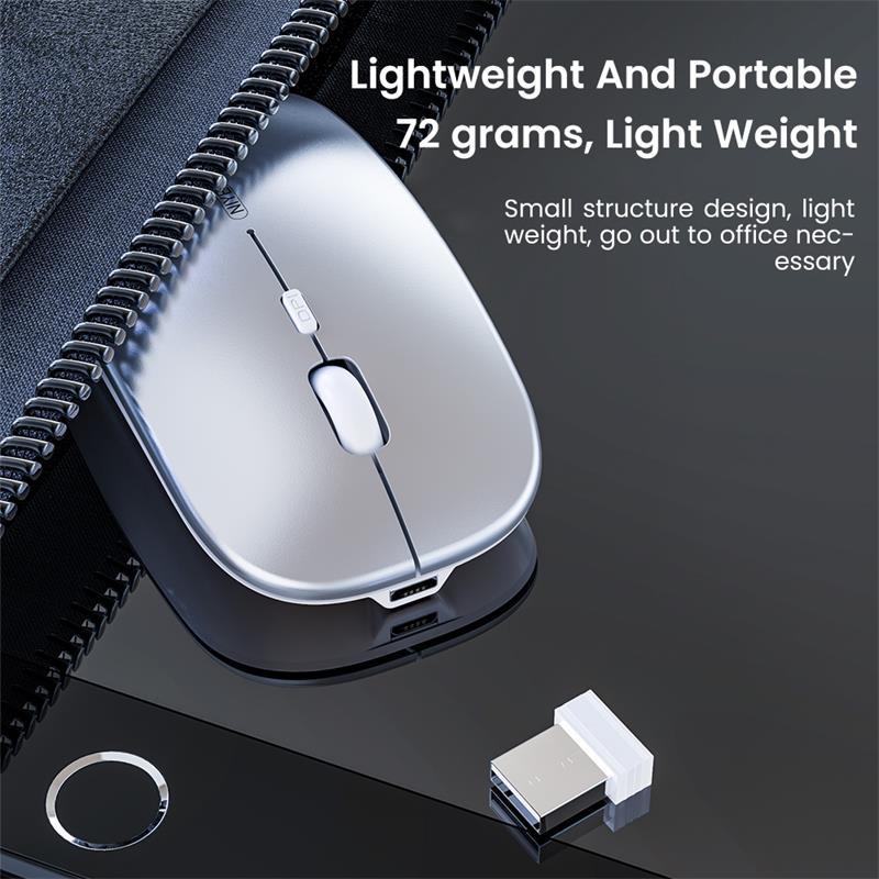 Không Dây 2.4Ghz Chuột Máy Tính Bluetooth Dual Mô Hình Im Lặng Quang Học Ergonomic USB Sạc Chuột Cho Macbook Laptop PC