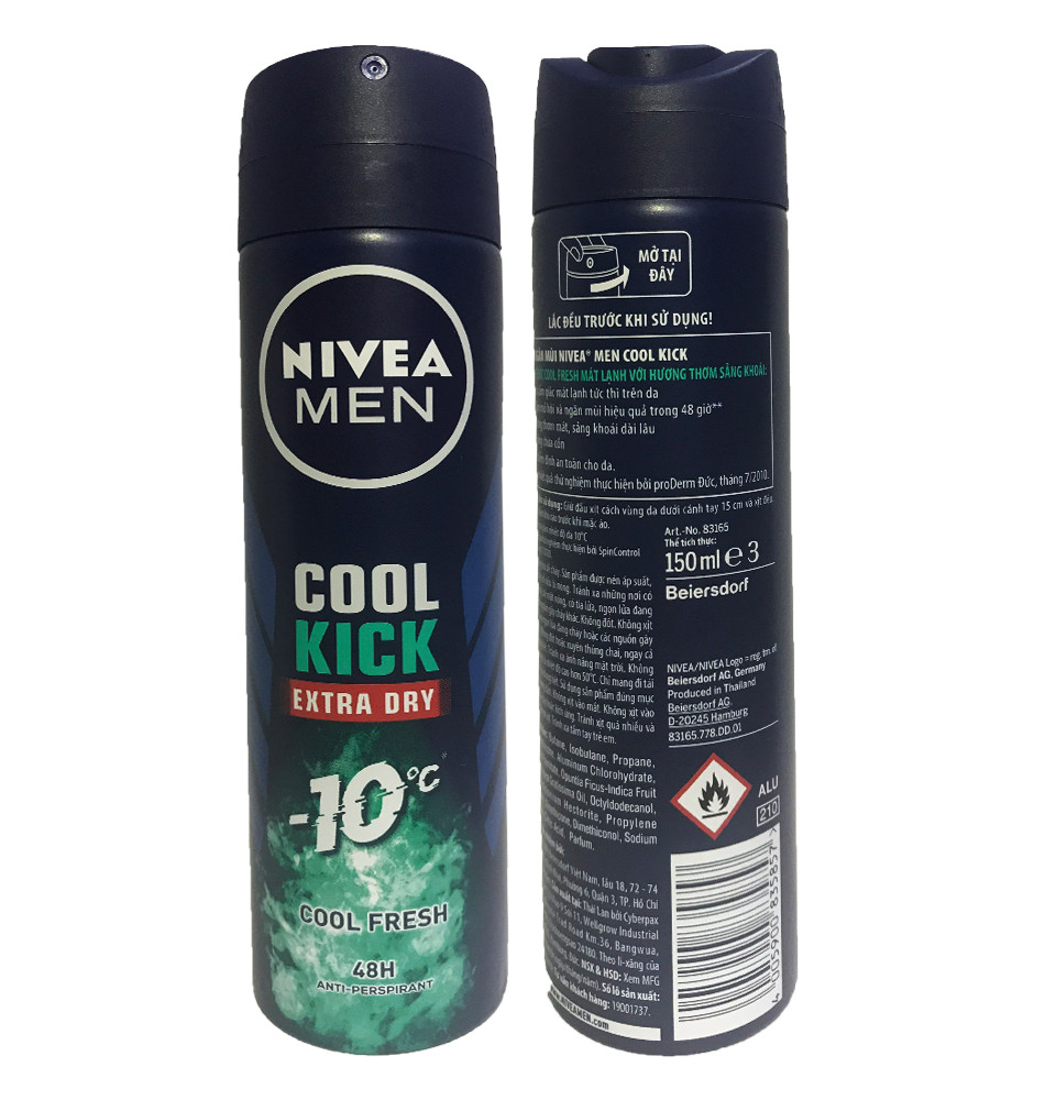 Xịt Khử mùi Nivea Men Cool Kich Extra Dry 150ml- Cool Fresh Mới