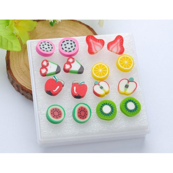 Set 6 đôi bông tai trái cây