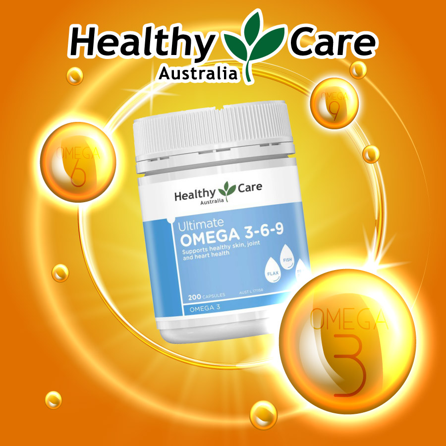 Omega 3-6-9 Úc Healthy Care Ultimate 1000mg Tạo sức khỏe cho tim, não, khớp, mắt và cải thiện da khô - Massel Official