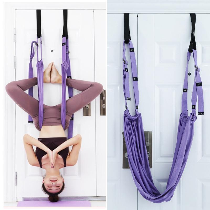 Thảm Tập Yoga Trên Không Võng Nữ, Có Thể Điều Chỉnh Trên Không Tập Yoga Dây Treo Võng Thun Co Giãn Handstand Dây Đào Tạo Thiết Bị