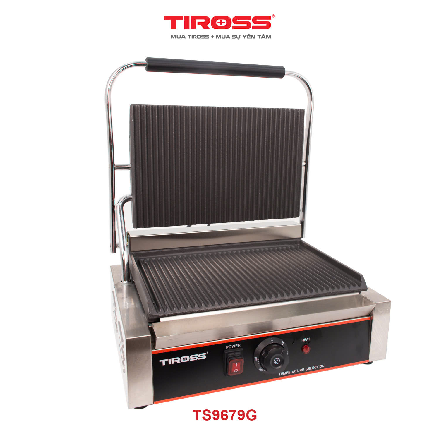 Kẹp nướng điện (sandwich) TIROSS 2200W- TS9679G - Hàng chính hãng