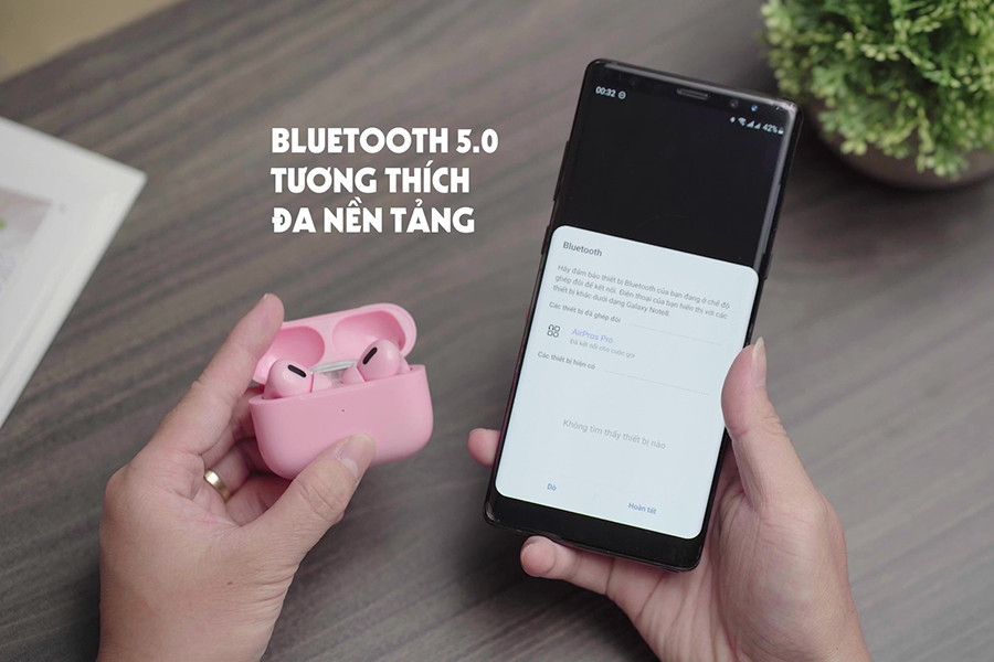 Tai nghe Bluetooth nhét tai Lanith INPODS PRO TAI0006 – Tai nghe không dây phím bấm cảm ứng – Hàng nhập khẩu - Hoạt động liên tục tới 3h