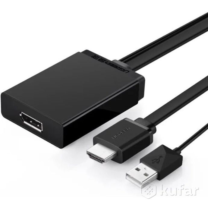 Bộ chuyển đổi HDMI + USB sang Displayport hỗ trợ 4K*2K Ugreen 40238 hàng chính hãng