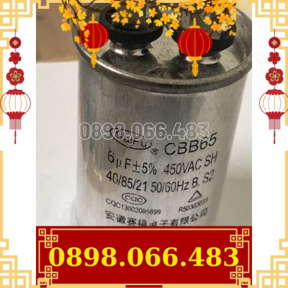 Tụ điện điện nhôm SAIFU 5uF, 6uF, 8uF 450VAC CBB65 mới về