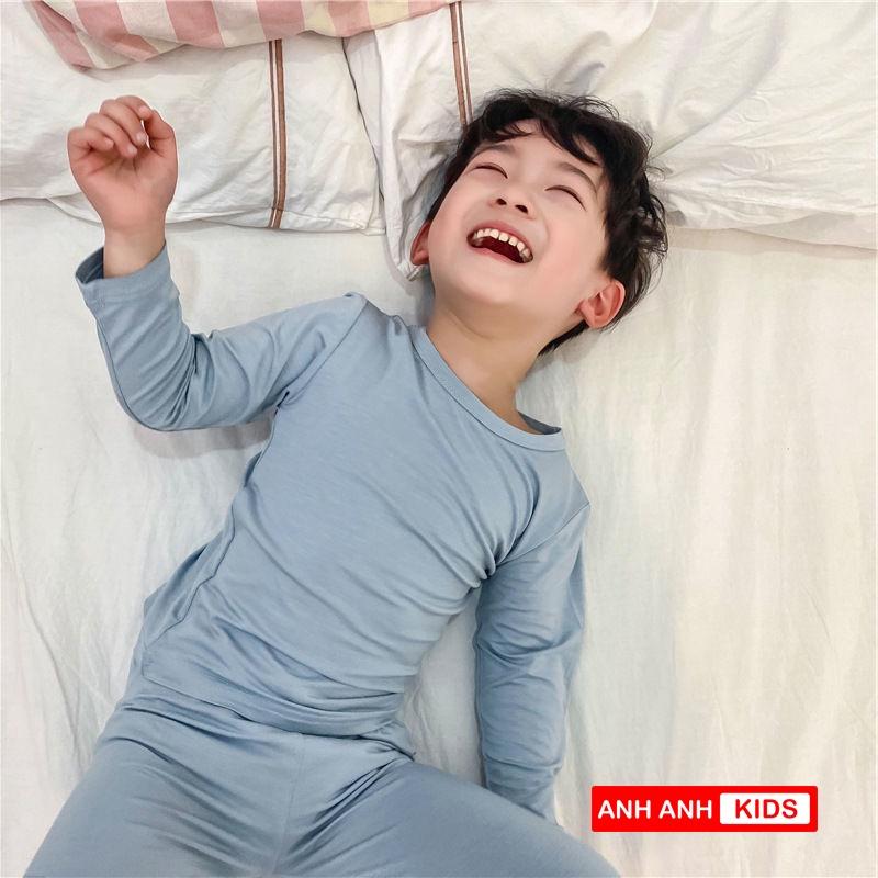 Bộ cho bé trai - Bộ cho bé gái chất Thun Lạnh Dài Tay Mẫu Mới 2021 ANHANHKIDS - Minky mom