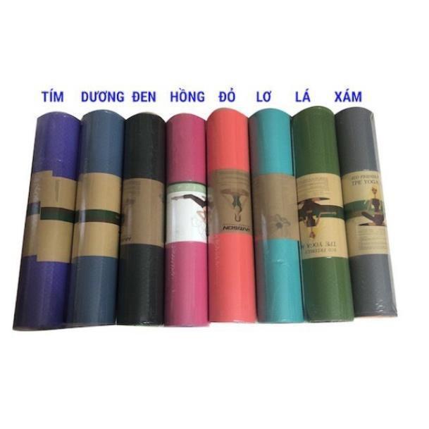 Thảm Tập Yoga TPE Cao Cấp 2 Lớp Dày 6Mm Mềm Mịn Chắc Chắn -