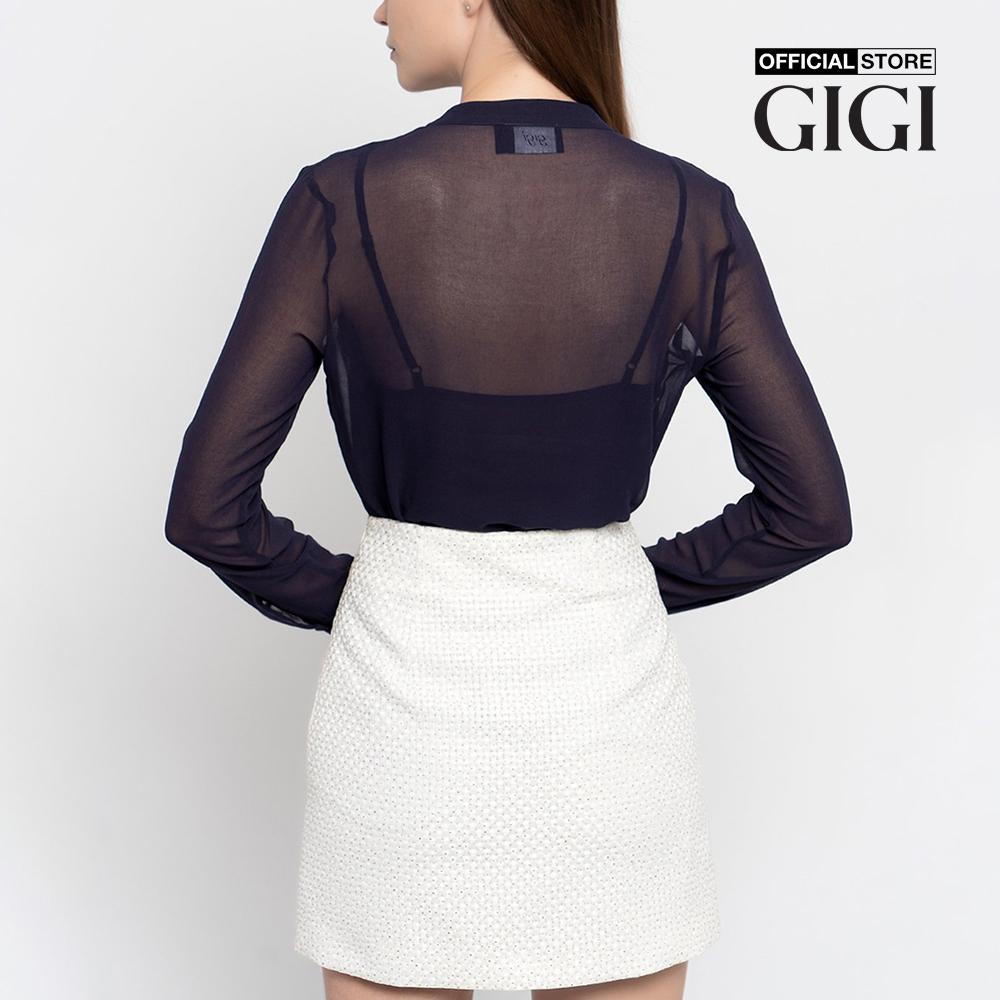 GiGi - Áo kiểu nữ cổ V tay dài xếp li trước thời trang G1110B211271