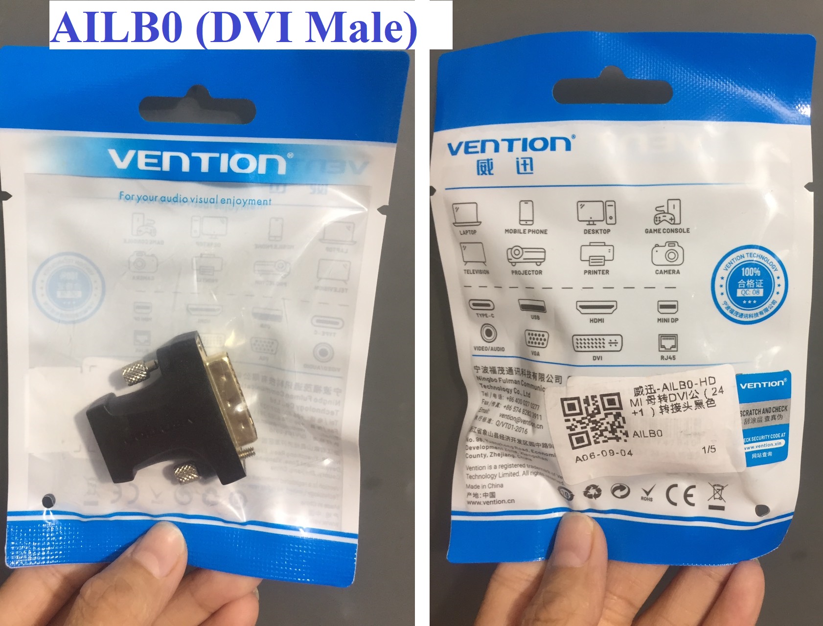 [ DVI 24+1 ra HDMI ] Đầu chuyển DVI 24+1 và HDMI hỗ trợ hai chiều Vention AIKB0 / AILB0 _ Hàng chính hãng