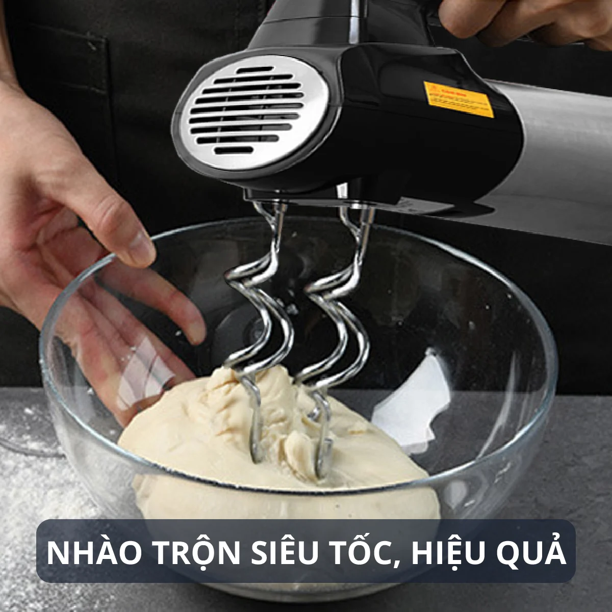 Máy đánh trứng Mishio MK215 300W - 5 tốc độ, đi kèm que đánh bột và đánh trứng - Hàng chính hãng